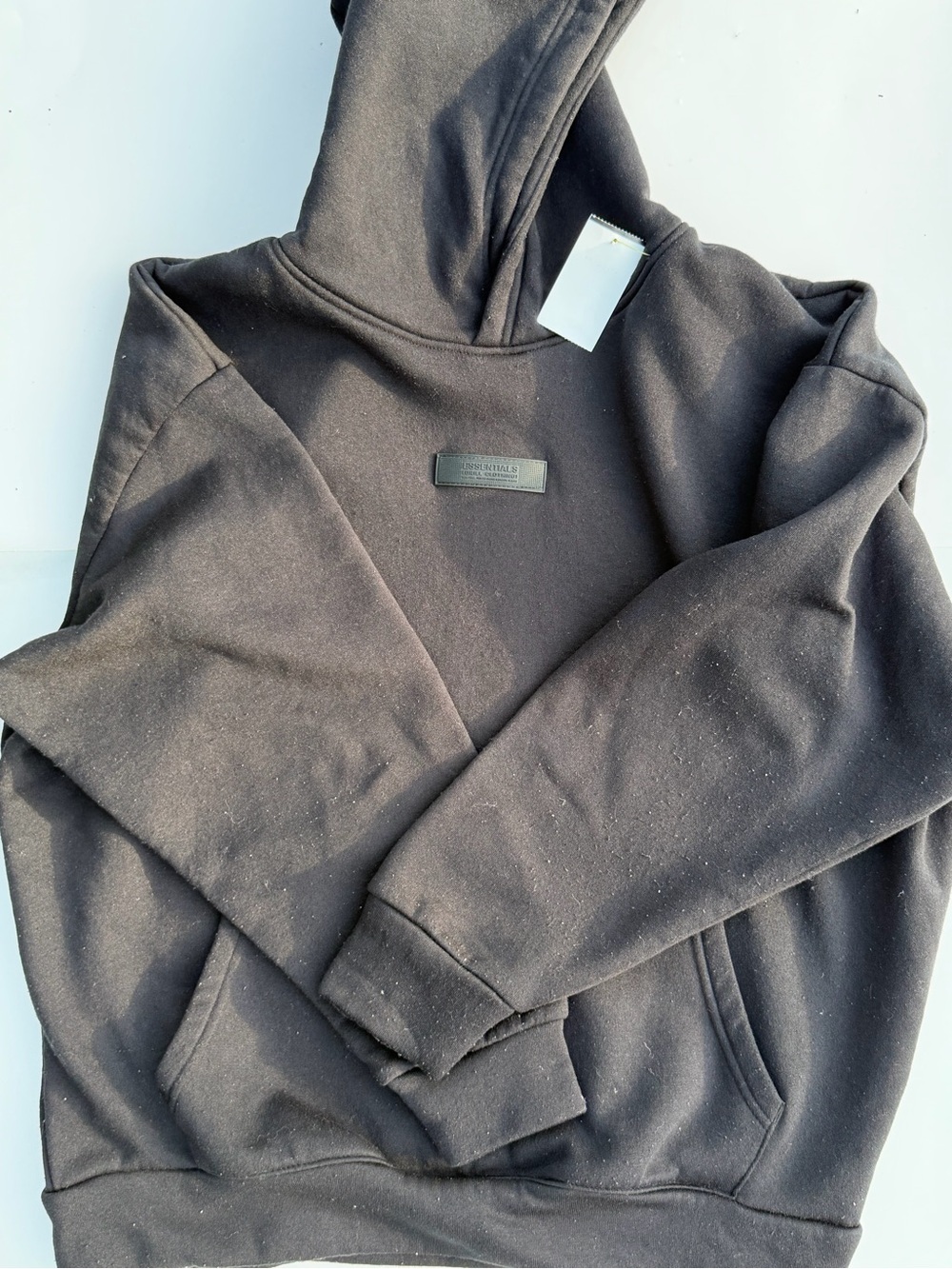 Essentials Fear of God Black Hooded Sweatshirt